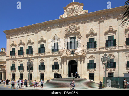 Malta, Valletta, Auberge de Castille, Staatskanzlei, Stockfoto