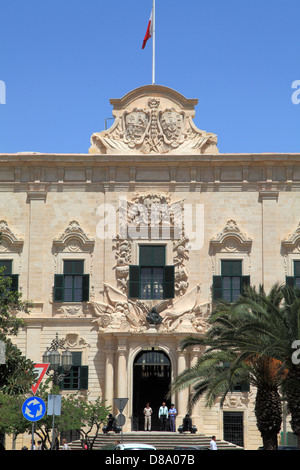 Malta, Valletta, Auberge de Castille, Staatskanzlei, Stockfoto