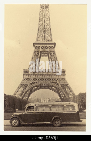 Sepia Foto auf den Eiffelturm, Paris, 1930er Jahre Stockfoto