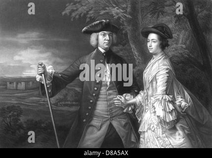 2ND EARL EGMONT UND EHEFRAU Stockfoto