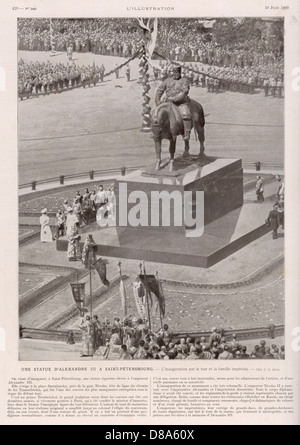 STATUE VON ALEXANDER III Stockfoto