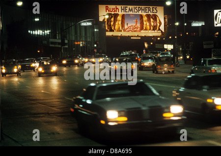 Rush-Plakatwand am Sunset Strip ca. 1978 Stockfoto