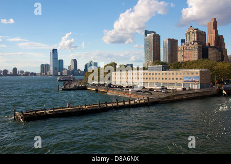 United States Coast Guard Station South Ferry, an der Südspitze von Manhattan in New York, NY, USA. Stockfoto