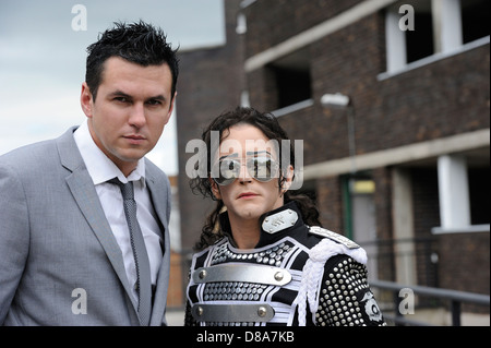 Matt Fiddes und Michael Jackson Tribute handeln bei Wyvern Theater Swindon Stockfoto