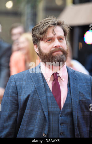 Zach Galifianakis besucht die Europäische Premiere von The Hangover Teil III auf 22.05.2013 am Empire Leicester Square, London. Personen im Bild: Zach Galifianakis. Bild von Julie Edwards Stockfoto