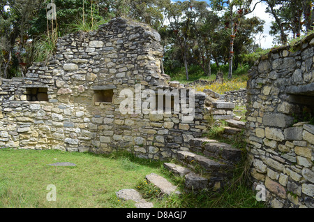 Wände aus Stein Festung Kuelap, Chachapoyas, Peru Stockfoto