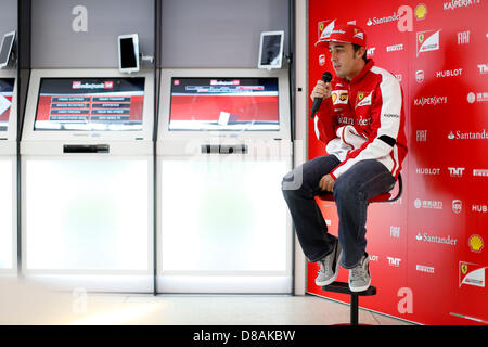 Monaco. 22. Mai 2013. Motorsport: FIA Formula One World Championship 2013, Grand Prix von Monaco, #3 Fernando Alonso (ESP, Scuderia Ferrari), Credit: Dpa Picture-Alliance / Alamy Live News Stockfoto