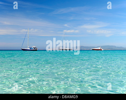 Playa de ses Illetes, Formentera, Balearen, Spanien Stockfoto