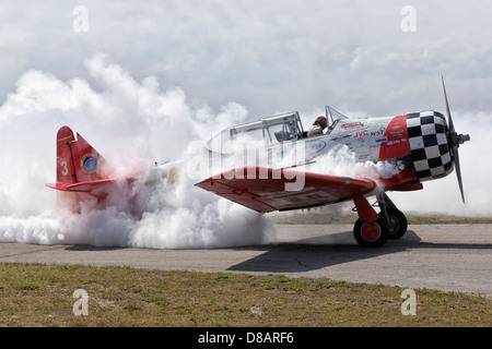 Aeroshell North American AT6 Texan Team Training und Kunstflug Flugzeug Stockfoto