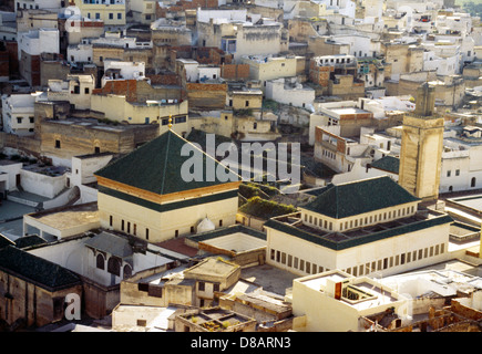 Moulay Idris Marokko Grab von König Idris ich Übersicht Stockfoto