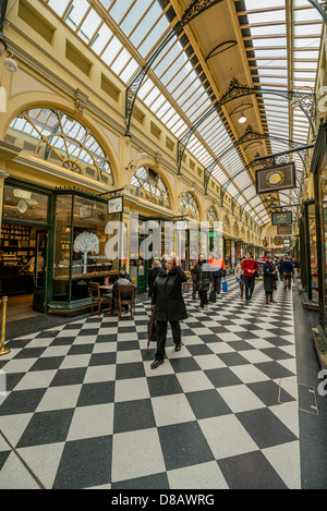 Die reich verzierten Royal Arcade in der Innenstadt von Melbourne Australien. Stockfoto