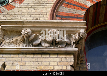 Architekturdetail, Abbey Mills Abwasserpumpwerk 1868 von Joseph Bazalgette und Edmund Cooper, Stratford, London, England Stockfoto