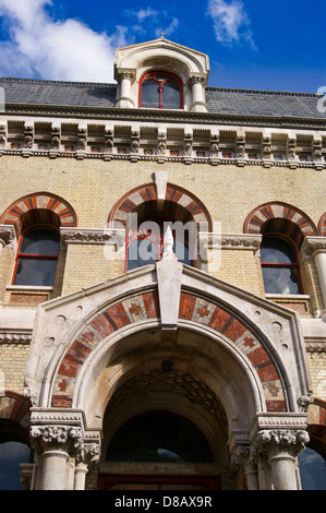 Architekturdetail, Abbey Mills Abwasserpumpwerk 1868 von Joseph Bazalgette und Edmund Cooper, Stratford, London, England Stockfoto