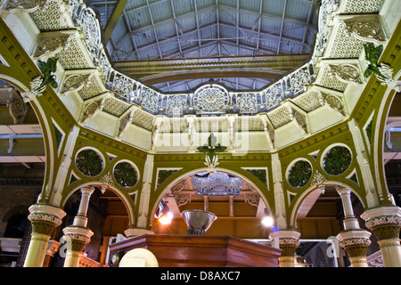 Aus Gusseisen innen Detail des Abbey Mills Abwasserpumpwerk 1868 von Bazalgette, Fahrer und Cooper, Stratford, London, England Stockfoto