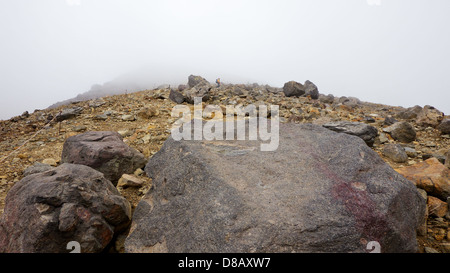 Klettern asahi Berg - höchste Gipfel in Hokkaido Stockfoto