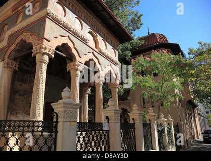 Stavropoleos Kirche, früher die Kirche der griechischen Händler, Bukarest, Rumänien Stockfoto