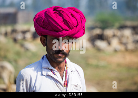 Rajput Hirte, Rajasthan, Indien Stockfoto
