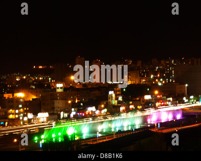 TABRIZ, IRAN - Mai 2: Tabriz Stadt Vogel Augen Blick bei Nacht auf 2. Mai 2011 in Tabriz, Iran. Stockfoto