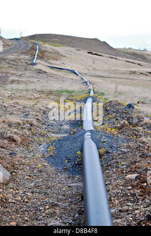 Pipelines in Hveragerði, Island Stockfoto
