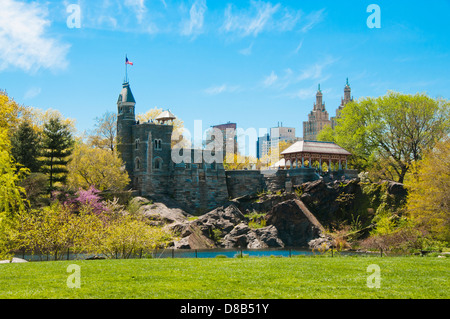 Schloss Belvedere Central Park Stockfoto