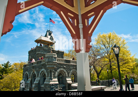 Schloss Belvedere Central Park Stockfoto