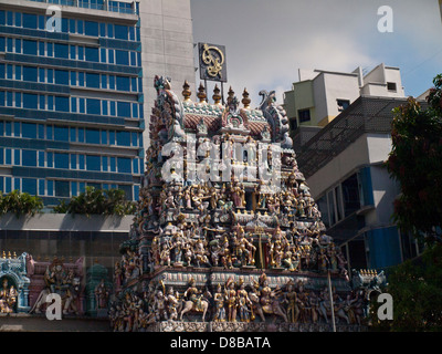 Sri Veeramakaliamman Tempel Bunte Gopuram Stockfoto