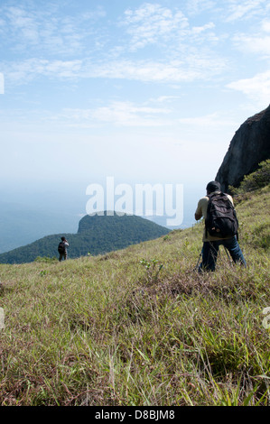 Touristen fotografieren in Western ghats Stockfoto