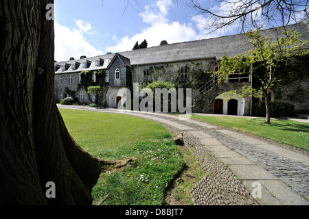 Dartington Hall Hof, Totnes, Devon. Besucherzentrum, Konferenz & Kunst Veranstaltungsort. Hotel Conference Center & Kunst Veranstaltungsort. Stockfoto