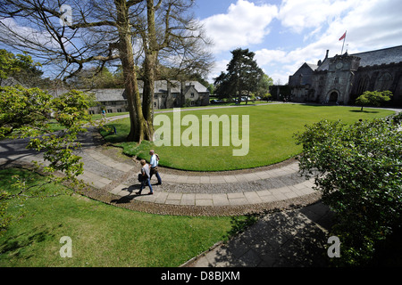 Dartington Hall Hof, Totnes, Devon. Besucherzentrum, Konferenz & Kunst Veranstaltungsort. Hotel Conference Center & Kunst Veranstaltungsort. Stockfoto