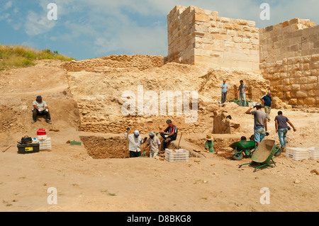 Archäologenteam in Patara, Antalya, Türkei Stockfoto