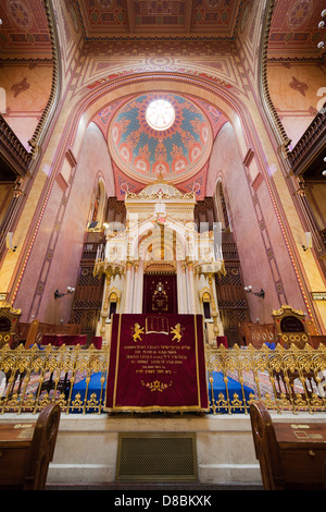 Dohany Straße Synagoge (The Great Synagogue) Interieur in Budapest, Ungarn. Stockfoto