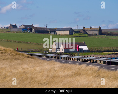 Orkney-Inseln, Churchill Barrier Verknüpfung Burray und South Ronaldsay gebaut von WW2 Gefangenen Scarpa Flow von u-Boot zu schützen Stockfoto