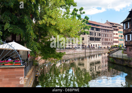 Bezirk von Le Petite France, Straßburg, Ill-Flusses, Elsass, Frankreich, Europa Stockfoto