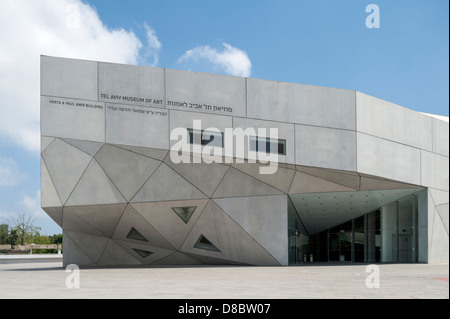 Israel, Tel Aviv, Herta & Paul Amir Gebäude Fassade des neuen Flügels an das Tel Aviv Museum of Art Stockfoto