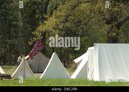 Confederate Army Camp Reenactment, Silo National Military Park, Tennessee. Digitale Fotografie Stockfoto