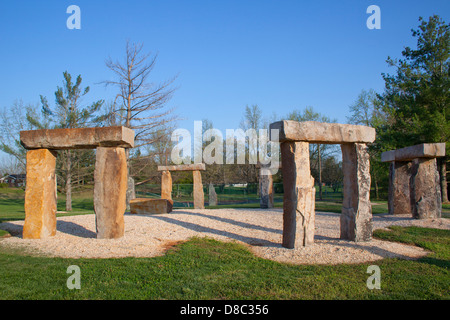 Stonehenge-Replikat in Munfordville Kentucky Stockfoto