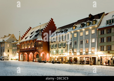 Muensterplatz im Winter, Freiburg Im Breisgau, Deutschland Stockfoto