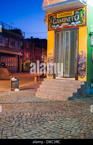 El Caminito am Abend. Stockfoto