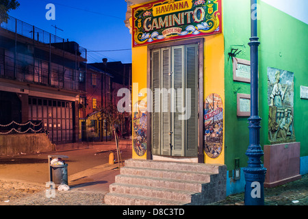 El Caminito am Abend. Stockfoto