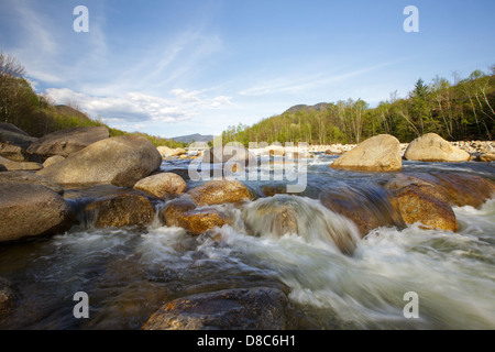 East Branch der Pemigewasset River in Lincoln, New Hampshire USA während der Frühlingsmonate Stockfoto