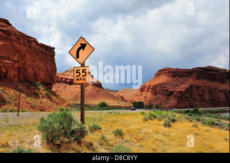 Foto von bunten am Straßenrand Landschaft im westlichen Wyoming. Stockfoto