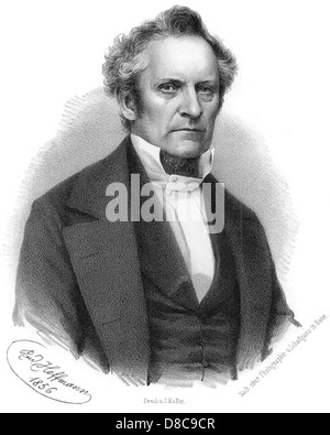 JULIUS PLUCKER (1801-1868) deutscher Mathematiker und Physiker Stockfoto