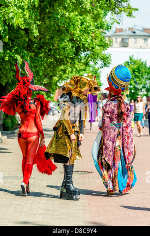 Jährliche Karneval im Moskauer Ermitage-Garten Stockfoto