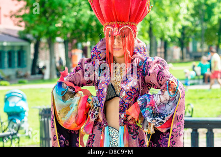 Jährliche Karneval im Moskauer Ermitage-Garten Stockfoto