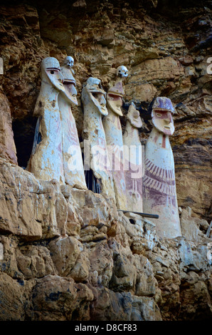 Karaia Sarcofagos, Chachapoyas, Amazonas, Peru Stockfoto