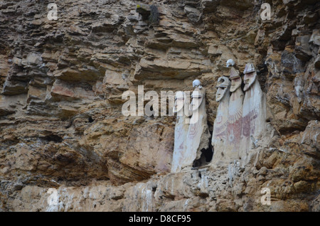 Karaia Sarcofagos, Chachapoyas, Amazonas, Peru Stockfoto