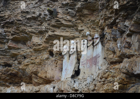 Karaia Sarcofagos, Chachapoyas, Amazonas, Peru Stockfoto