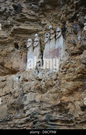 Karaia Sarcofagos, Chachapoyas, Amazonas, Peru Stockfoto