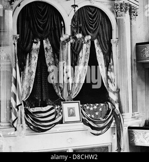 Washington, D.C. Präsident Lincolns Box im Ford-Theater, April 1865 Stockfoto