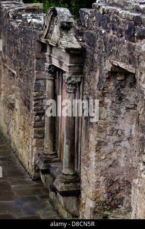 Die Ruinen der St. Bridget Kirk in der Nähe von Dalgety Bay in Fife, Schottland. Stockfoto